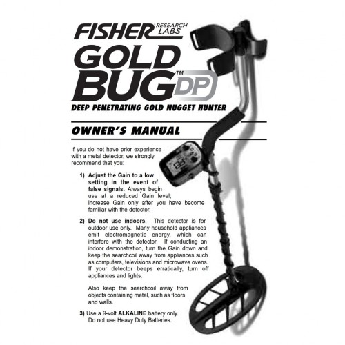 More information about "Fisher Gold Bug DP User Guide"