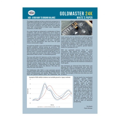 More information about "White's Goldmaster 24K XGB Ground Balance"
