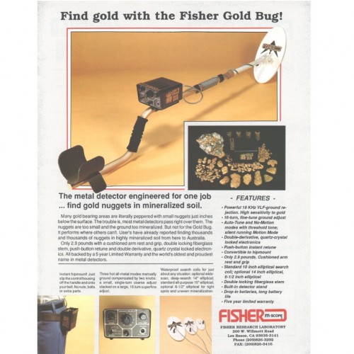 More information about "Fisher Gold Bug (original analog model) Brochure"