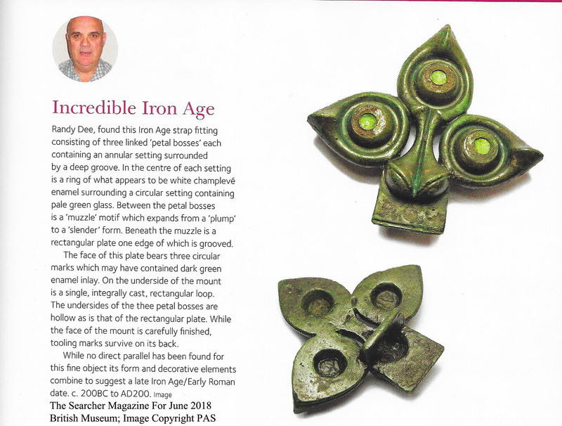 Randy's Iron Age Harness Strap Fitting 200BC - AD200 In Searcher Magazine..jpg