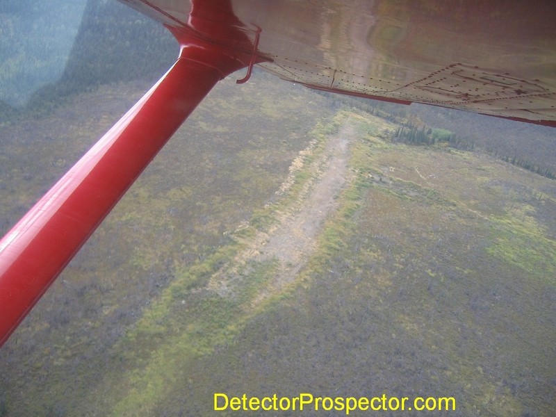 Airstrip at Deadwood Creek, Alaska over the hill from Moore Creek