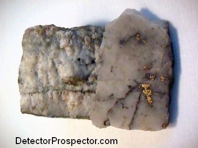 Gold ore from Fern Mine, Hatcher Pass, Willow Creek Mining District, Alaska