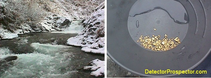 Mills Creek freezing up, and Jeff's gold