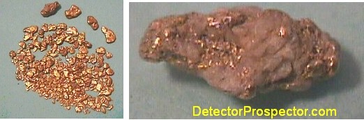 Mills Creek gold and close-up of quartzy nugget