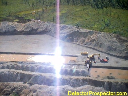 Commercial gold mining on Chicken Creek, Alaska