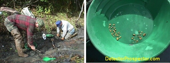 Bob & Bud Herschbach sniping bedrock, and their gold